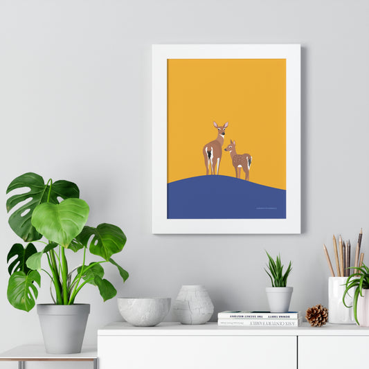 Deer Animal Framed Poster