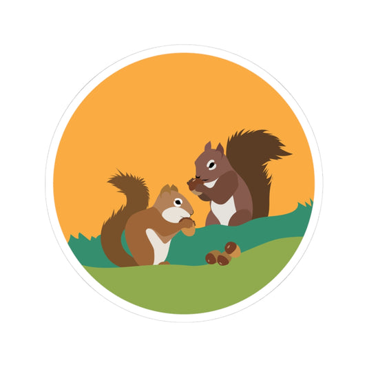 Squirrel Kiss-Cut Stickers